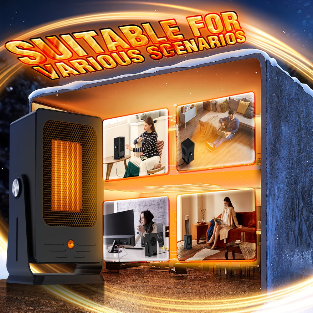 Portable Electric Space Heater Adjustable Thermostat
