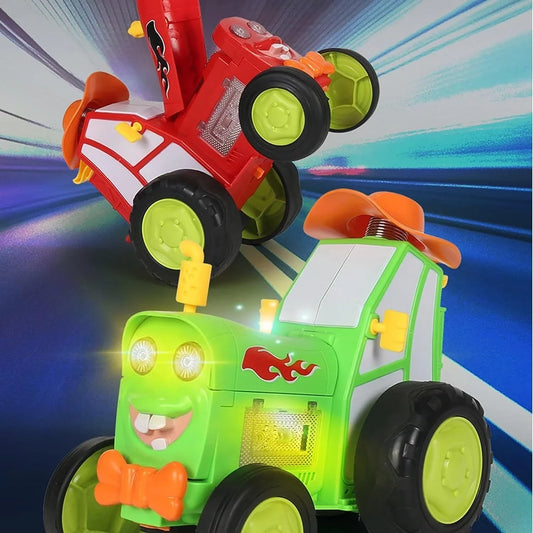 Remote Control Stunt Car Lights Flips Vehicle Toy
