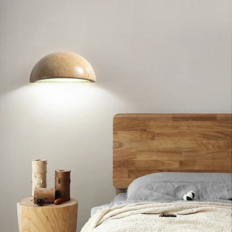 Luminous Haven – Stylish LED Stone Wall Light for Living Room and Bedroom Ambiance
