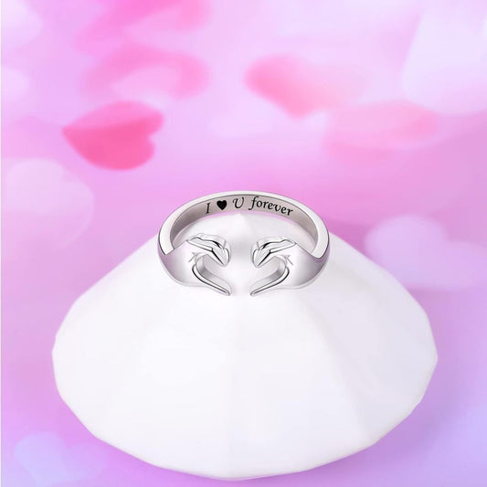 Ring Adjustable Hug Design Zinc Alloy Love Jewelry