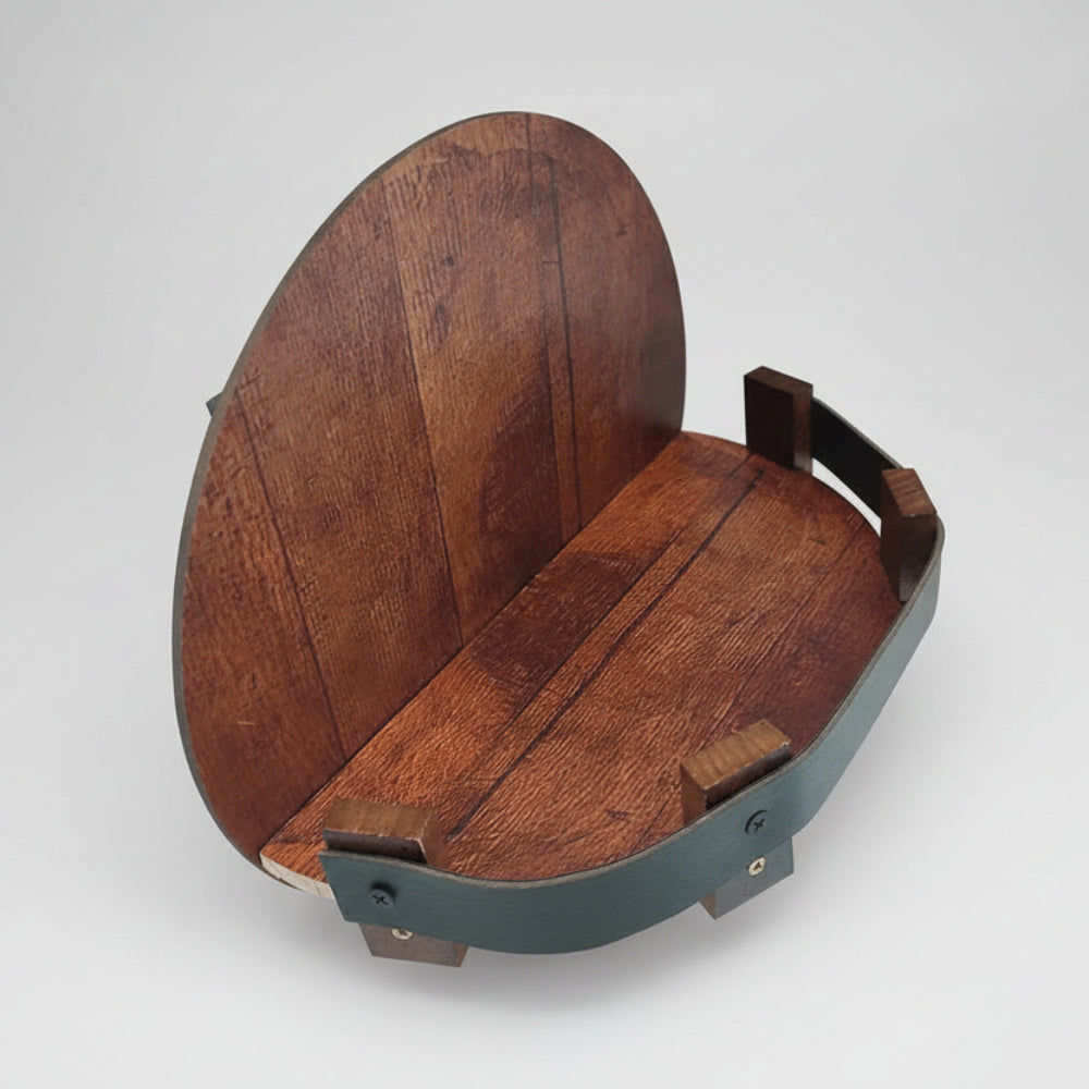 Rustic Bar Bourbon Barrel Shelf Accessories Display