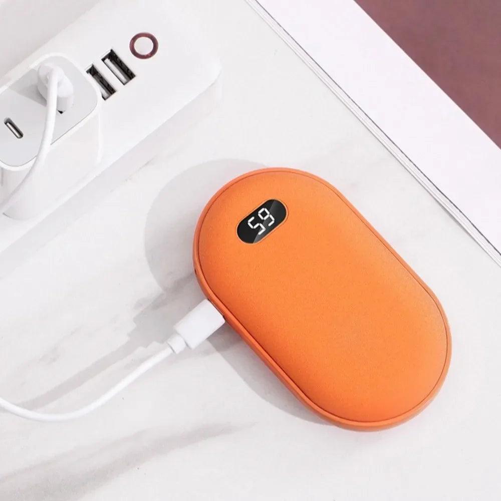2-in-1 10000mAh Hand Warmer & Power Bank – Quick Heating, USB Rechargeable, Portable Winter Essential