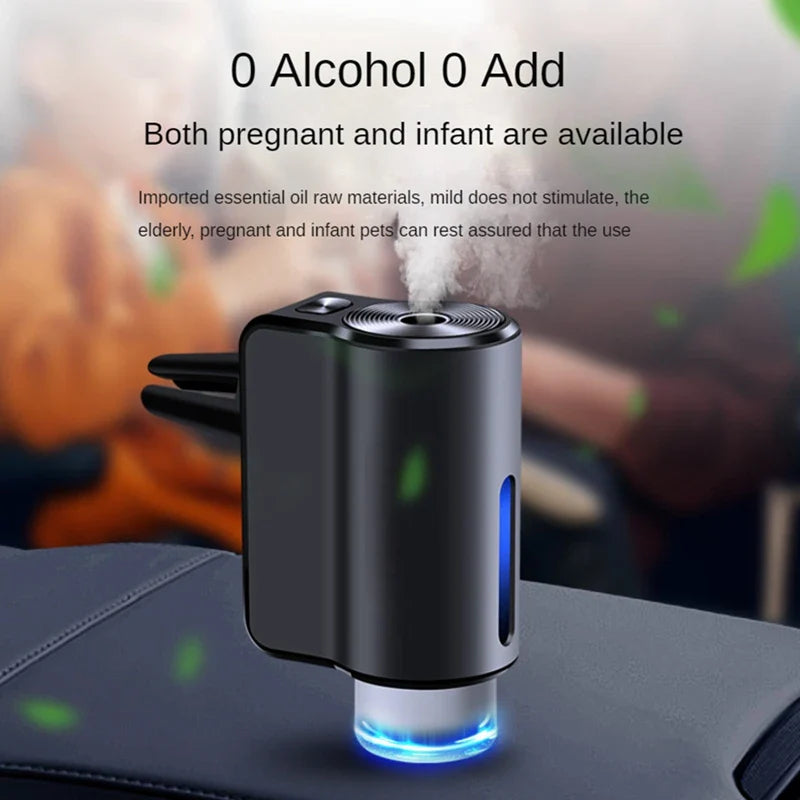 Smart Car Air Freshener – Intelligent Aromatherapy Diffuser with Auto Sensor & 3 Modes – Sleek Black Design