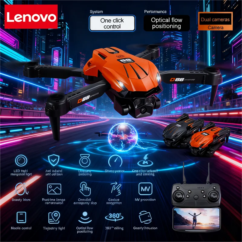 Foldable GPS Drone with 8K Aerial HD Dual Camera - Professional Optical Flow Hovering Quadcopter for Photography with Gesture Control