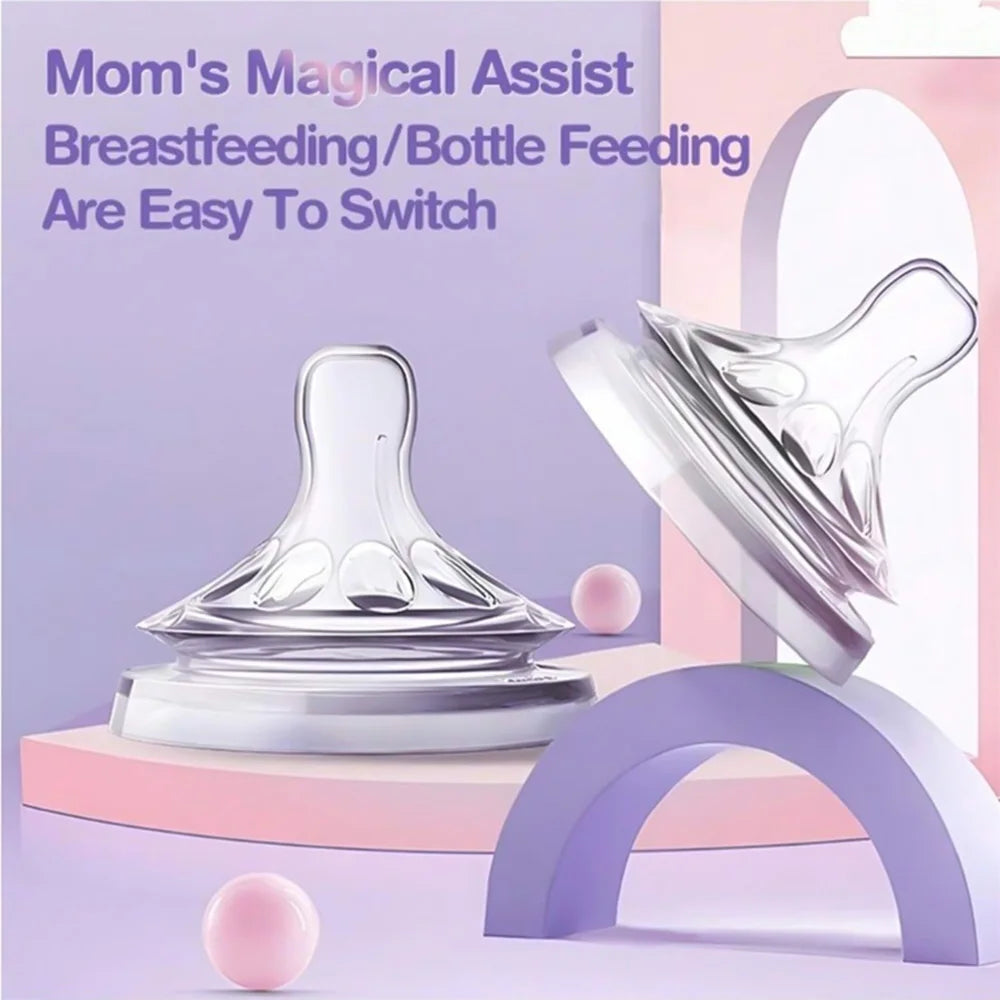 260ml Anti-Colic Baby Bottle – Curved Design, High Heat Resistance, Leakproof, BPA-Free, for 0–6 Months
