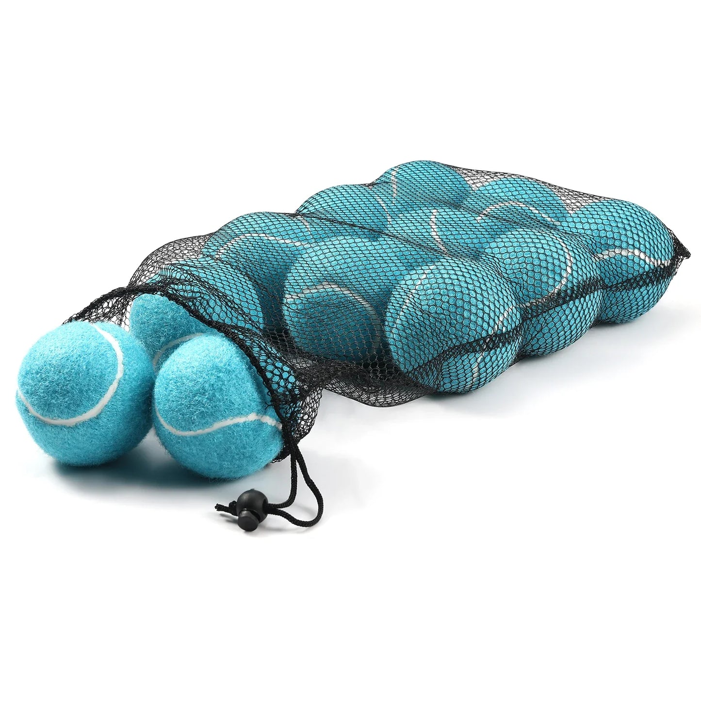 Avichic™ 12-Piece Tennis Balls Set – High-Elasticity Practice Balls with Mesh Carry Bag for Sports & Outdoor Play