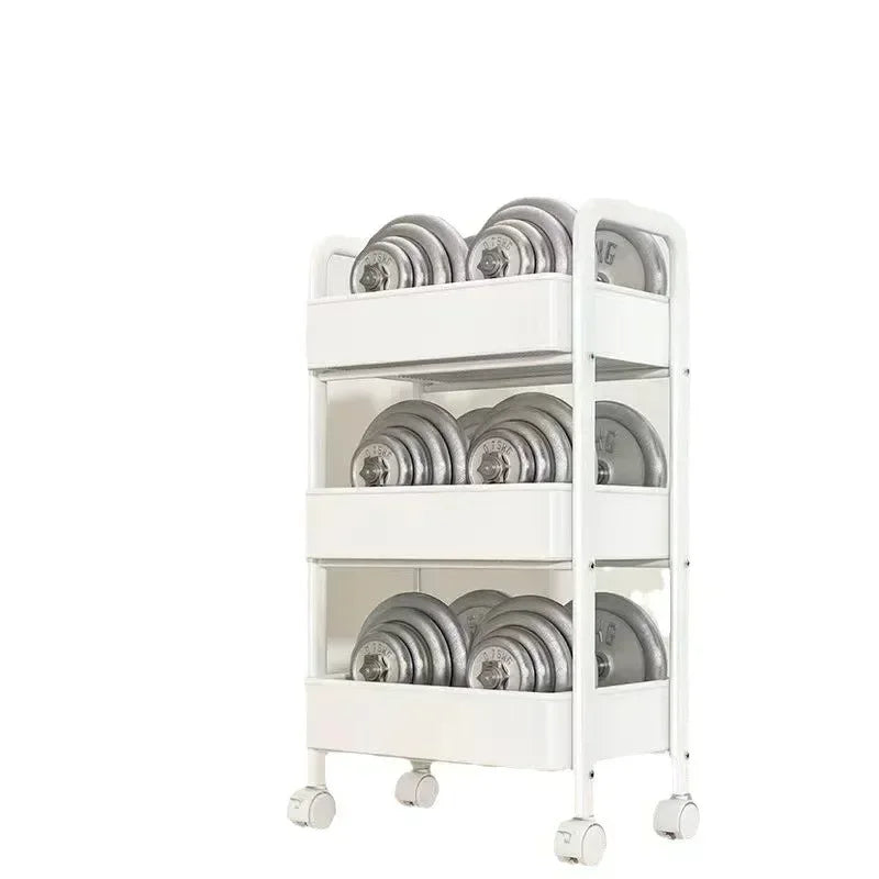 Multi-Layer Mobile Trolley Rack – Rolling Kitchen, Bathroom & Bedroom Storage Organizer with Wheels