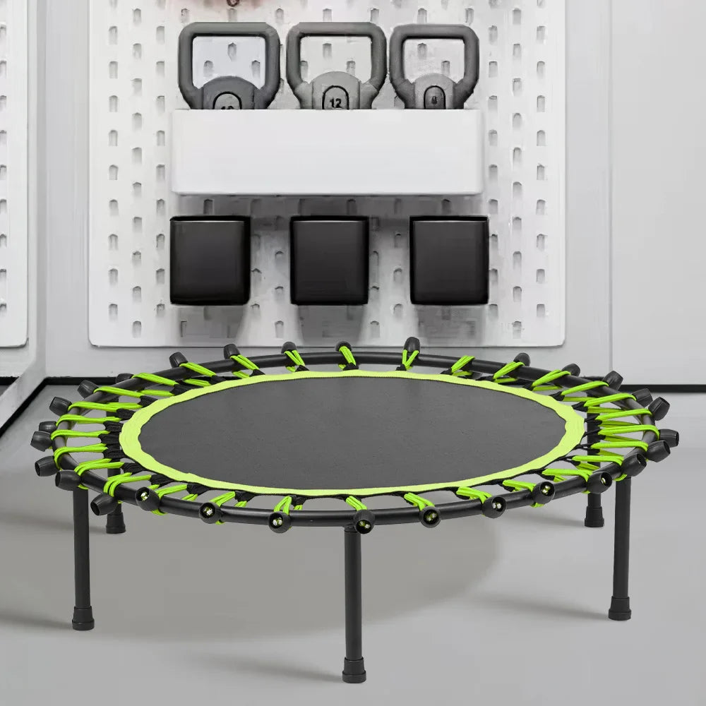 Silent Mini Fitness Trampoline – 40-Inch Bungee Rebounder for Indoor & Outdoor Cardio, Weight Loss & Balance Training