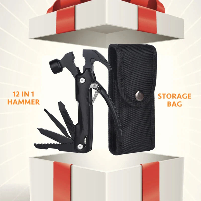 12-in-1 Multi-Purpose Survival Tool – Compact Outdoor Camping Gear, Unique Gifts for Men, Father’s Day & Christmas