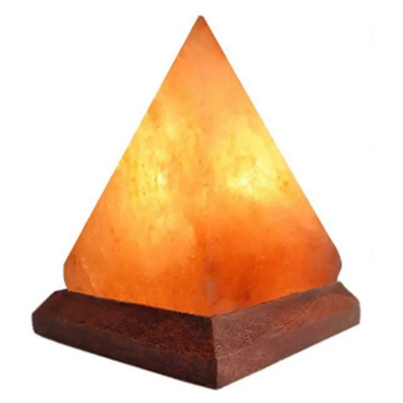 Himalayan Crystal Salt Lamp – USB LED Pyramid Lamp for Air Purifying, Mood Lighting & Home Decor