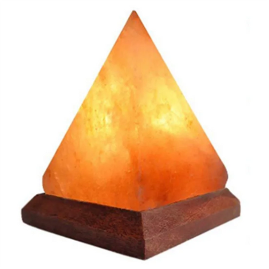 Himalayan Crystal Salt Lamp – USB LED Pyramid Lamp for Air Purifying, Mood Lighting & Home Decor