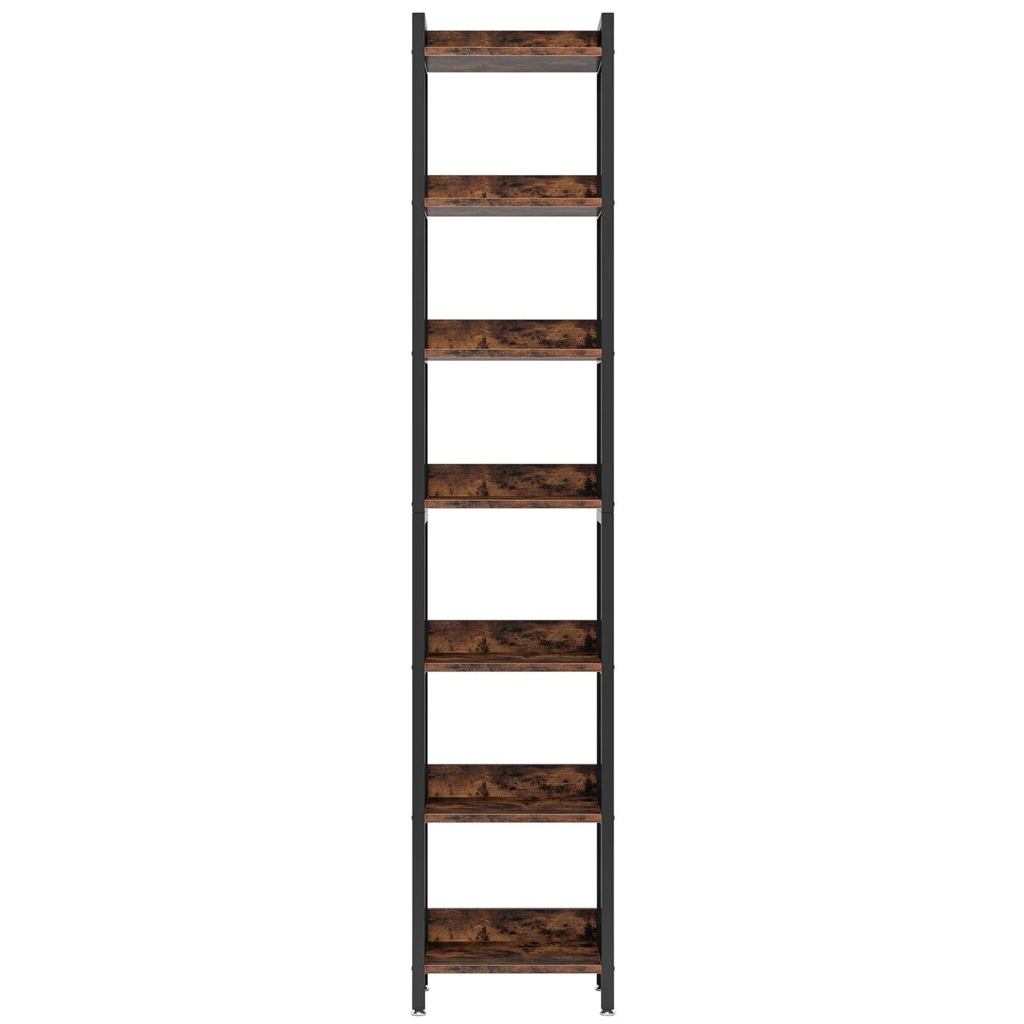 7-Tier Extra Tall Narrow Bookshelf for Small Spaces
