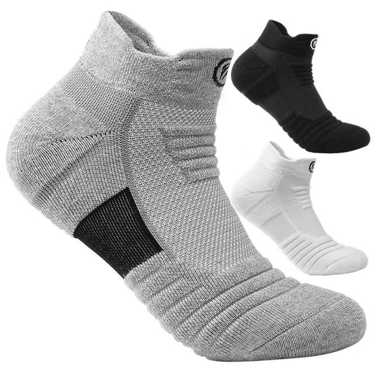 Men’s High-Elastic Sports Socks – Breathable Non-Slip Compression Tube Socks for Basketball, Cycling, Running, and Training