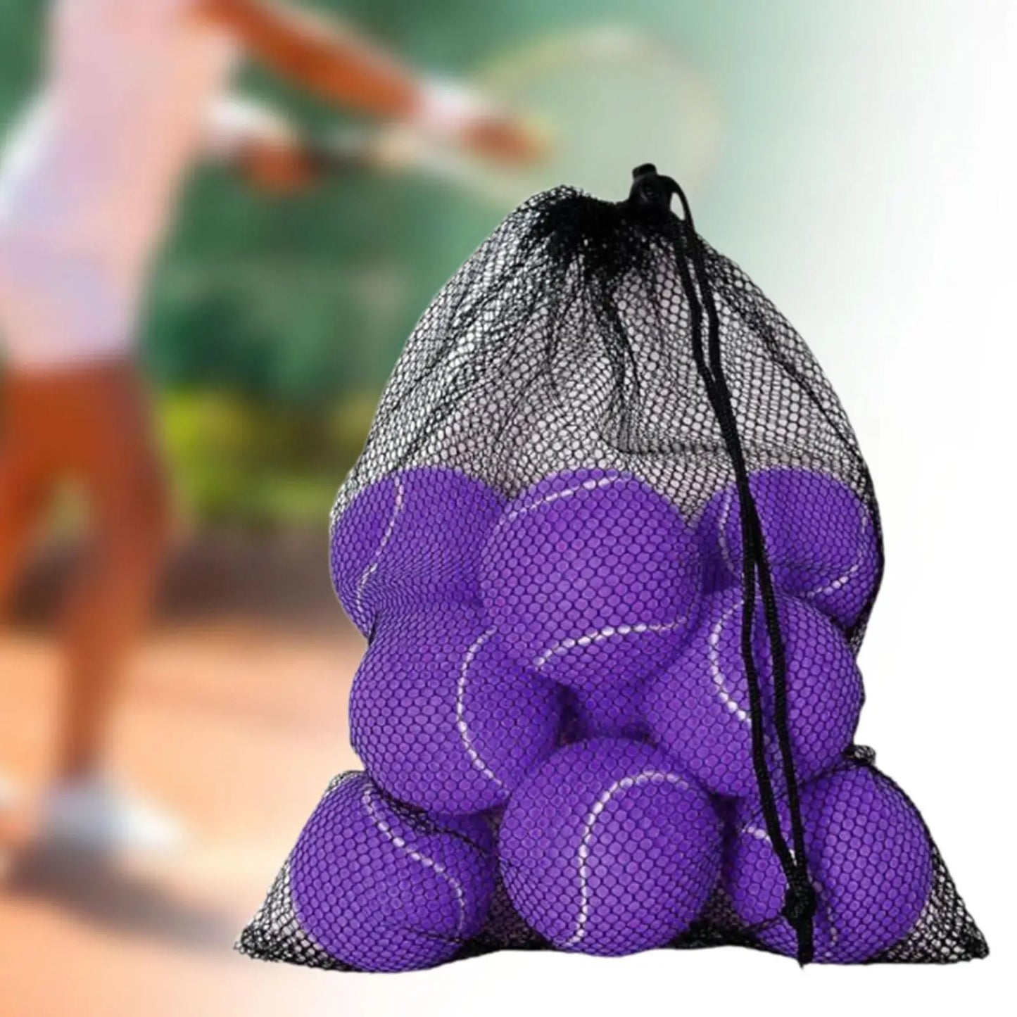 Avichic™ 12-Piece Professional Tennis Balls Set – Durable Training Balls with Drawstring Bag for Indoor & Outdoor Play