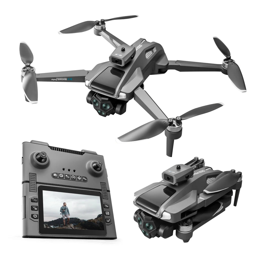 Foldable GPS Drone with 4K Dual Camera - Long Range Brushless Motor Quadcopter with Auto Return and Screen Remote Control
