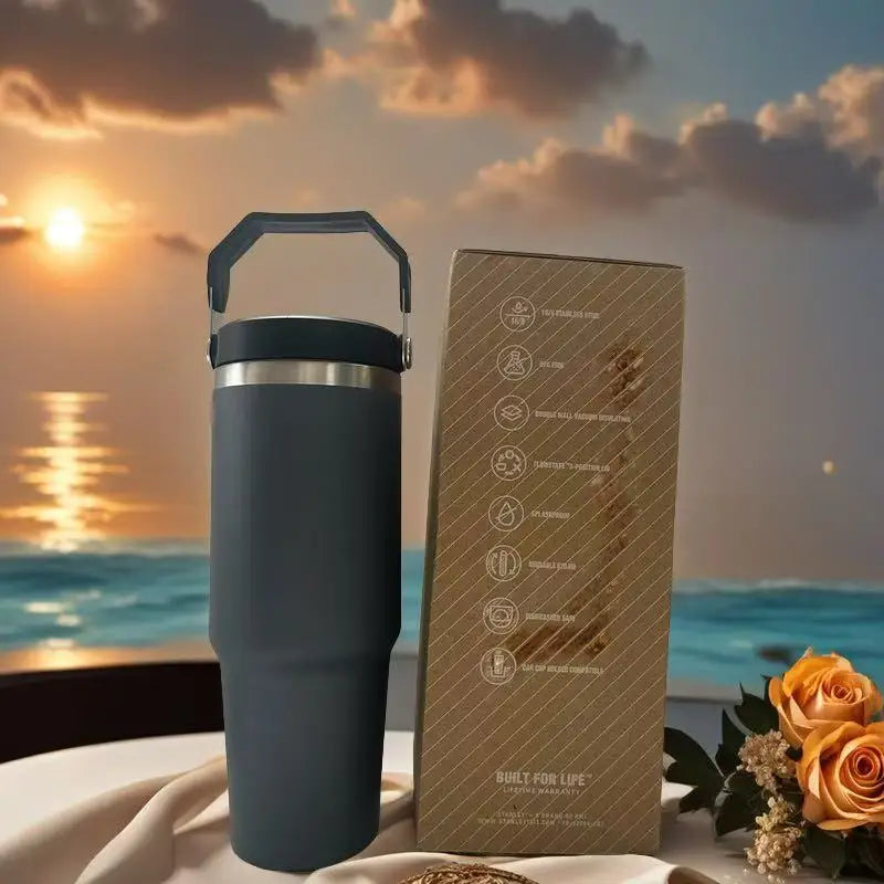 30oz Stainless Steel Travel Tumbler – Vacuum Insulated, Leak-Proof, Durable Coffee Cup