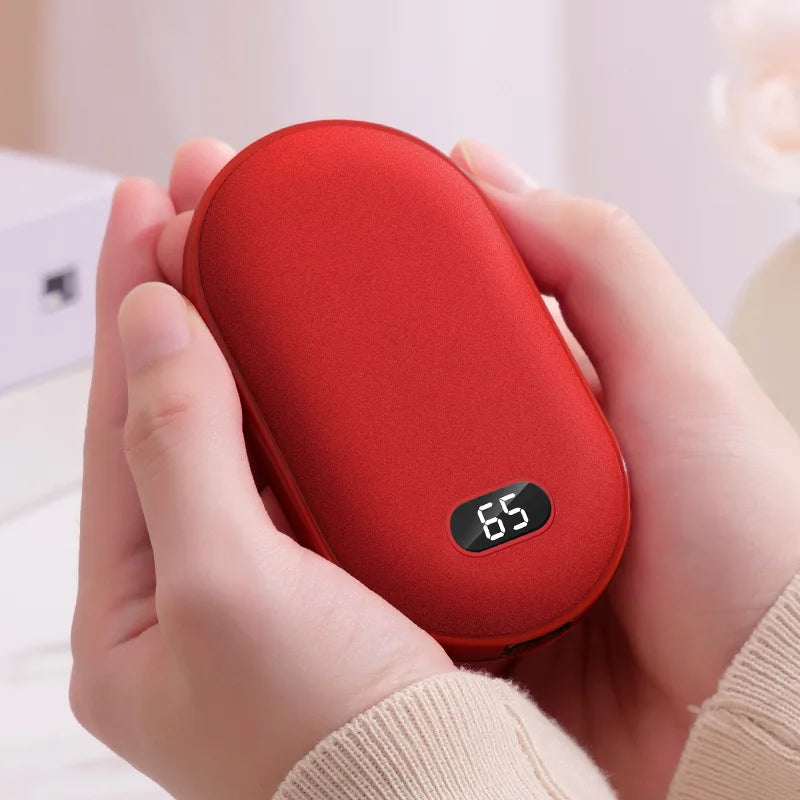 2-in-1 10000mAh Hand Warmer & Power Bank – Quick Heating, USB Rechargeable, Portable Winter Essential