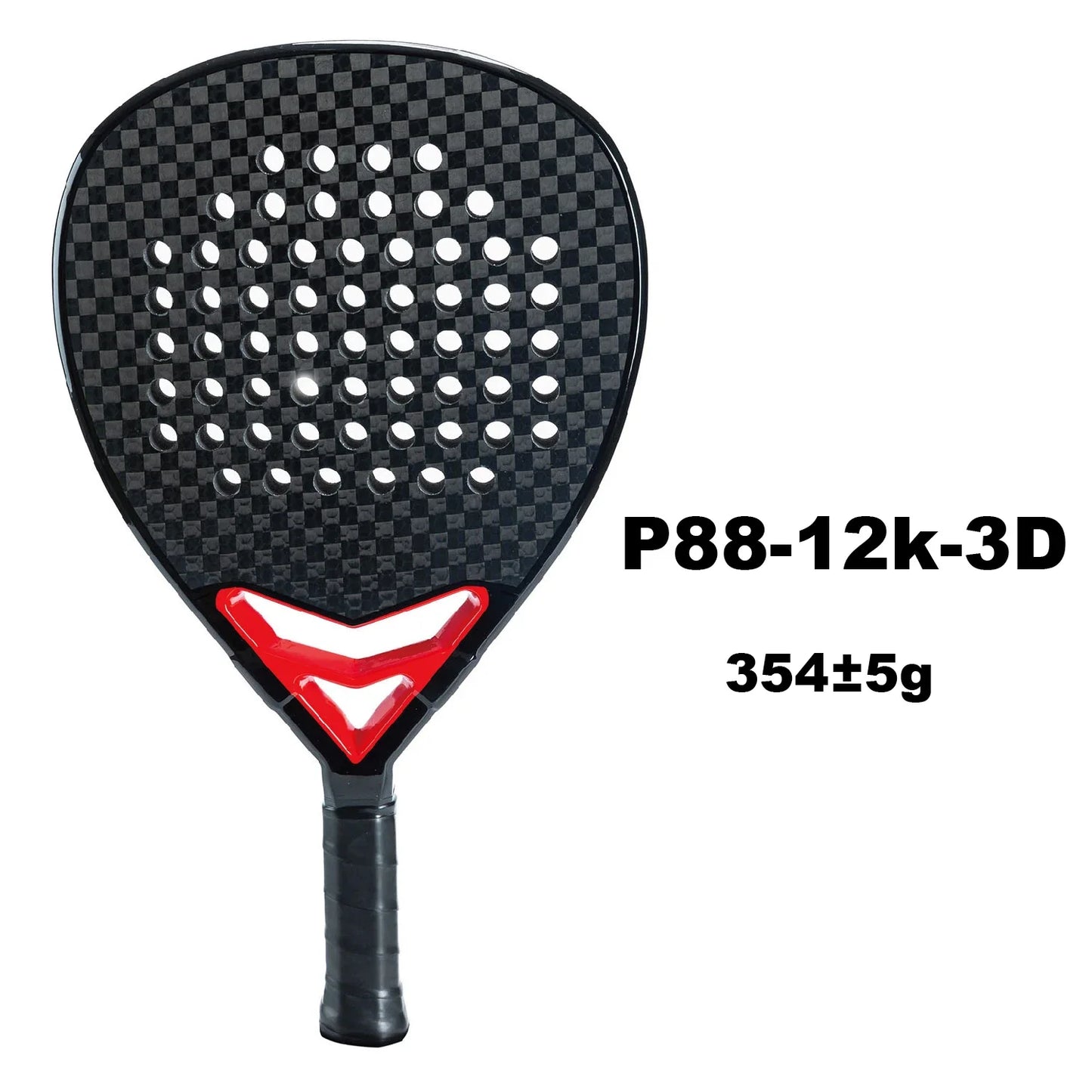 Full Carbon Padel Racket – Lightweight Frosted Surface Paddle Tennis Racquet for Beginners & All-Level Players
