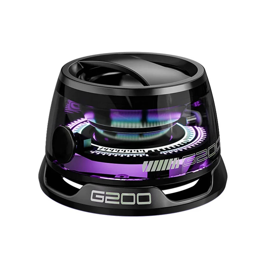 G200 Mini Bluetooth Speaker – RGB Light, Magnetic Mount, BT5.3, Wireless, 7H Playback, Phone Holder, Portable Sound Box