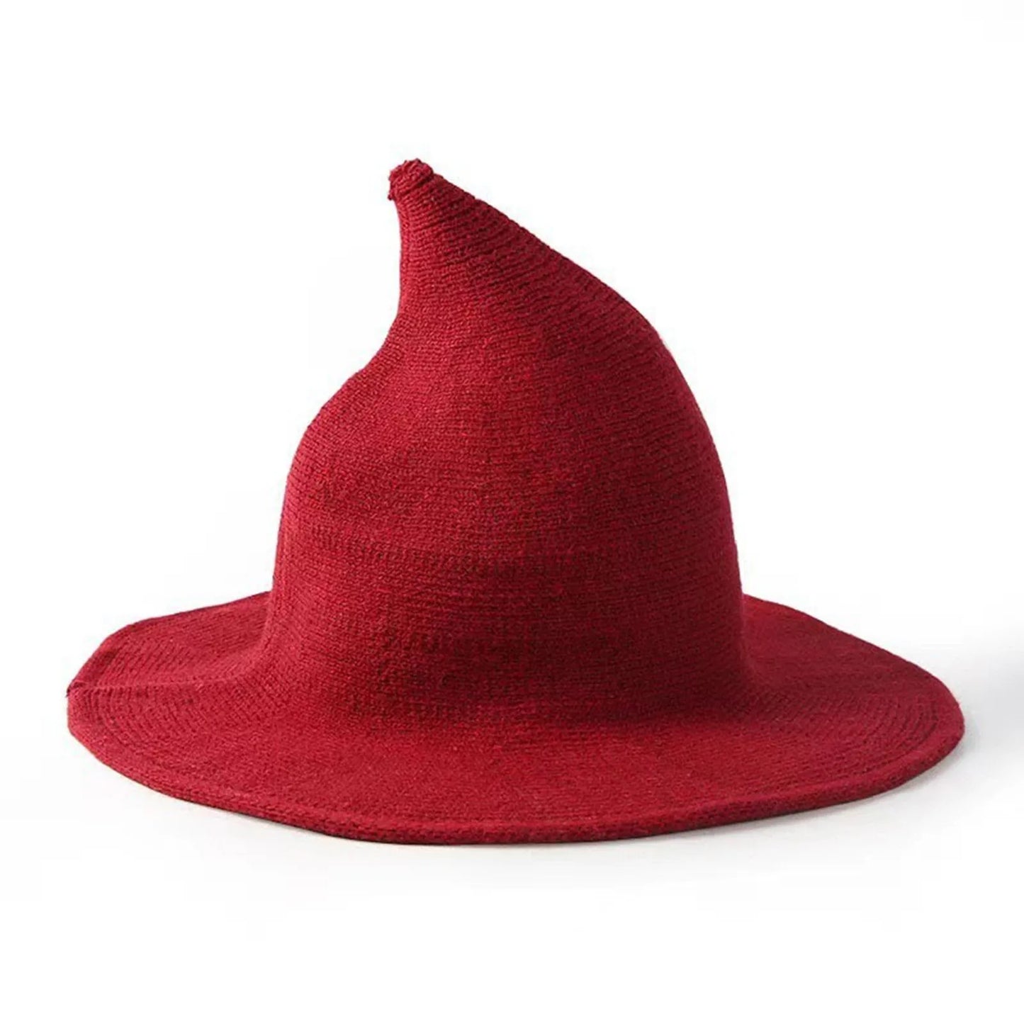Foldable Women’s Witch Hat – Warm Crochet Pointed Winter Costume Hat for Halloween, Festivals & Cosplay Accessories
