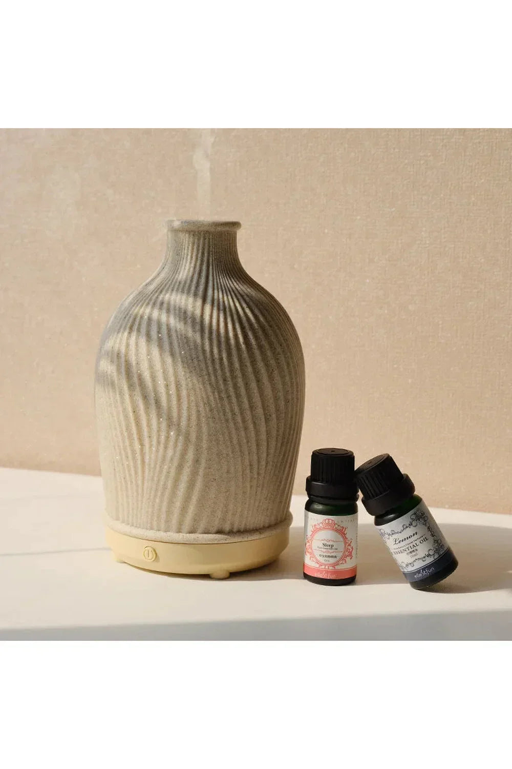 Luxury Ultrasonic Aroma Diffuser with Natural Stone Finish and 6-Hour Run Time