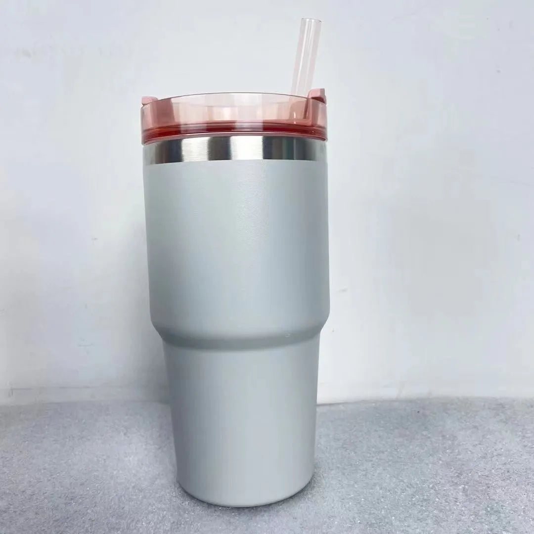20oz Stainless Steel Insulated Tumbler with Straw – Large Capacity Travel Coffee Mug for Car, Office, and Home