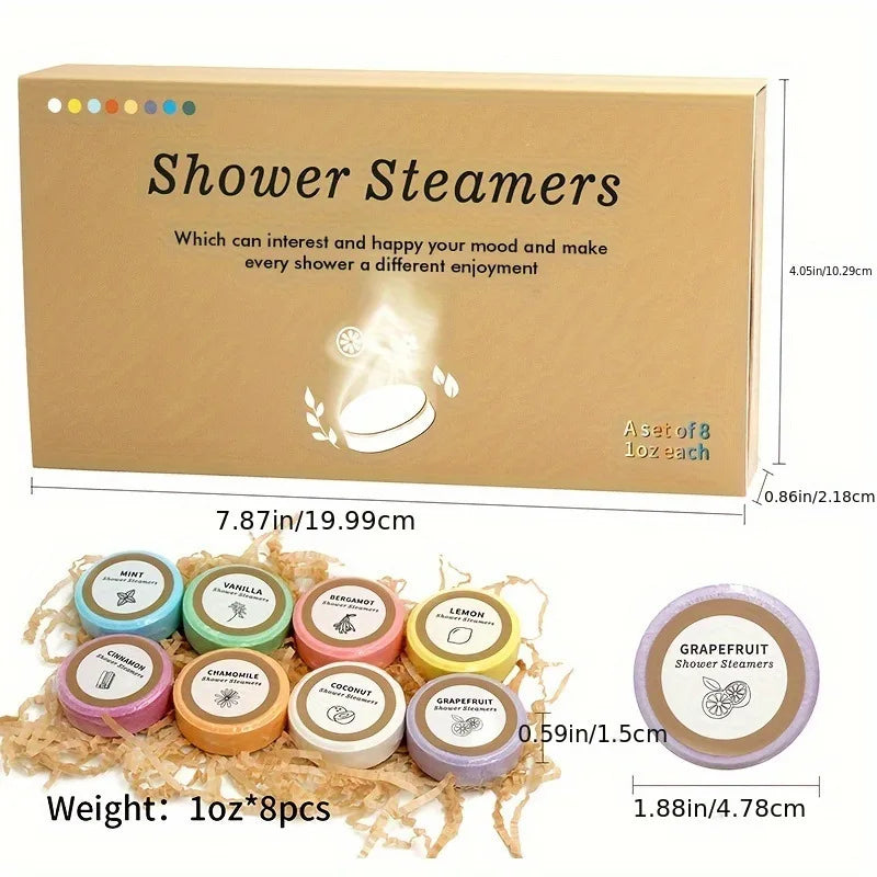 8pcs Natural Bath Bomb Set – Moisturizing Bubble Spa Balls for Relaxation, Skin Care & Aromatherapy