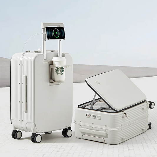 Aluminum Frame Hardshell Suitcase with USB Port – Turin