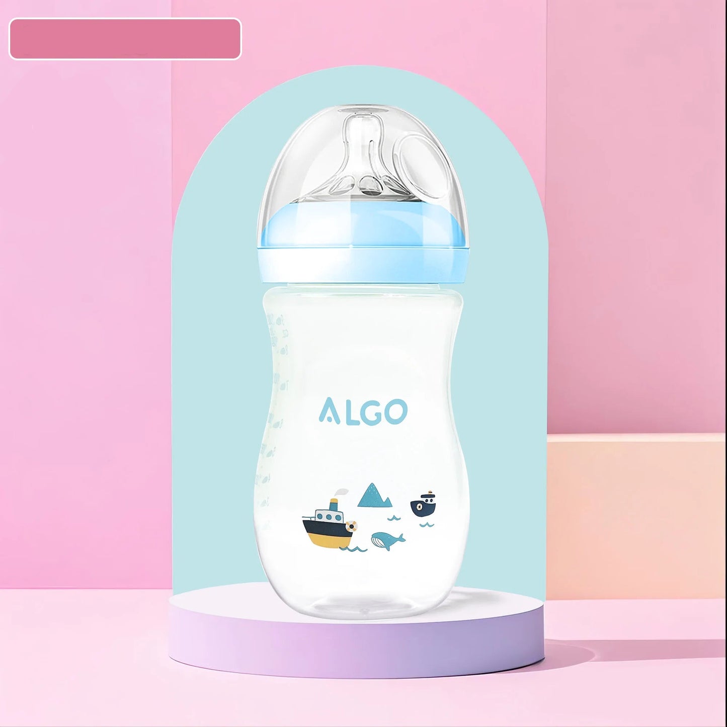 260ml Anti-Colic Baby Bottle – Curved Design, High Heat Resistance, Leakproof, BPA-Free, for 0–6 Months
