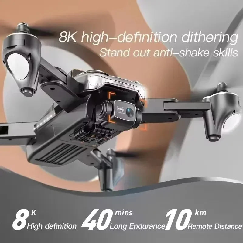 Professional GPS Drone with 8K HD Dual Camera - Brushless Motor Quadcopter with 5G Aerial FPV Obstacle Avoidance for Photography