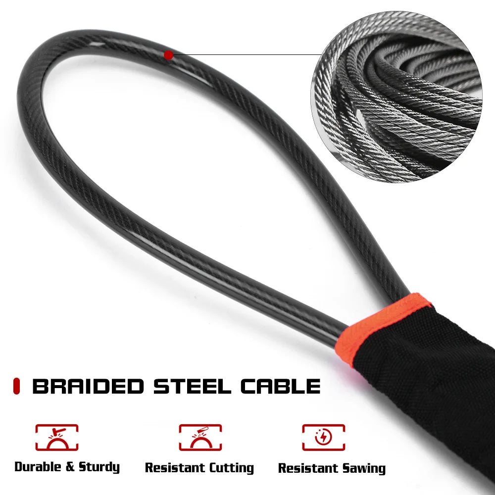Steel Steering Wheel Lock to Seatbelt – Anti-Theft Car Security Device with 3 Keys, Universal Fit for SUV, Van, Truck
