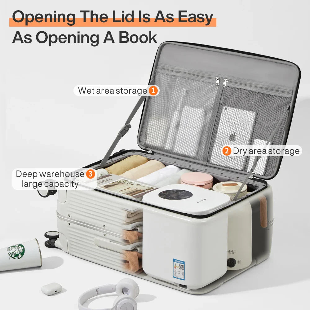 Aluminum Frame Hardshell Suitcase with USB Port – Turin