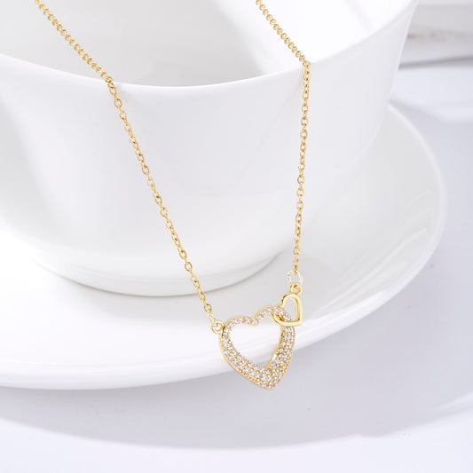 Tied Hearts Charm Necklace