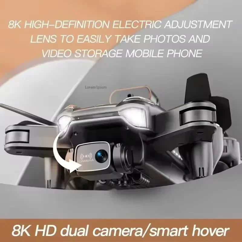 Professional GPS Drone with 8K HD Dual Camera - Brushless Motor Quadcopter with 5G Aerial FPV Obstacle Avoidance for Photography