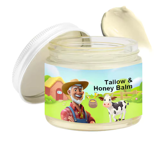 Tallow Honey Balm – Moisturizer for Mature Skin with Vitamins A, D & E | Face & Neck Care