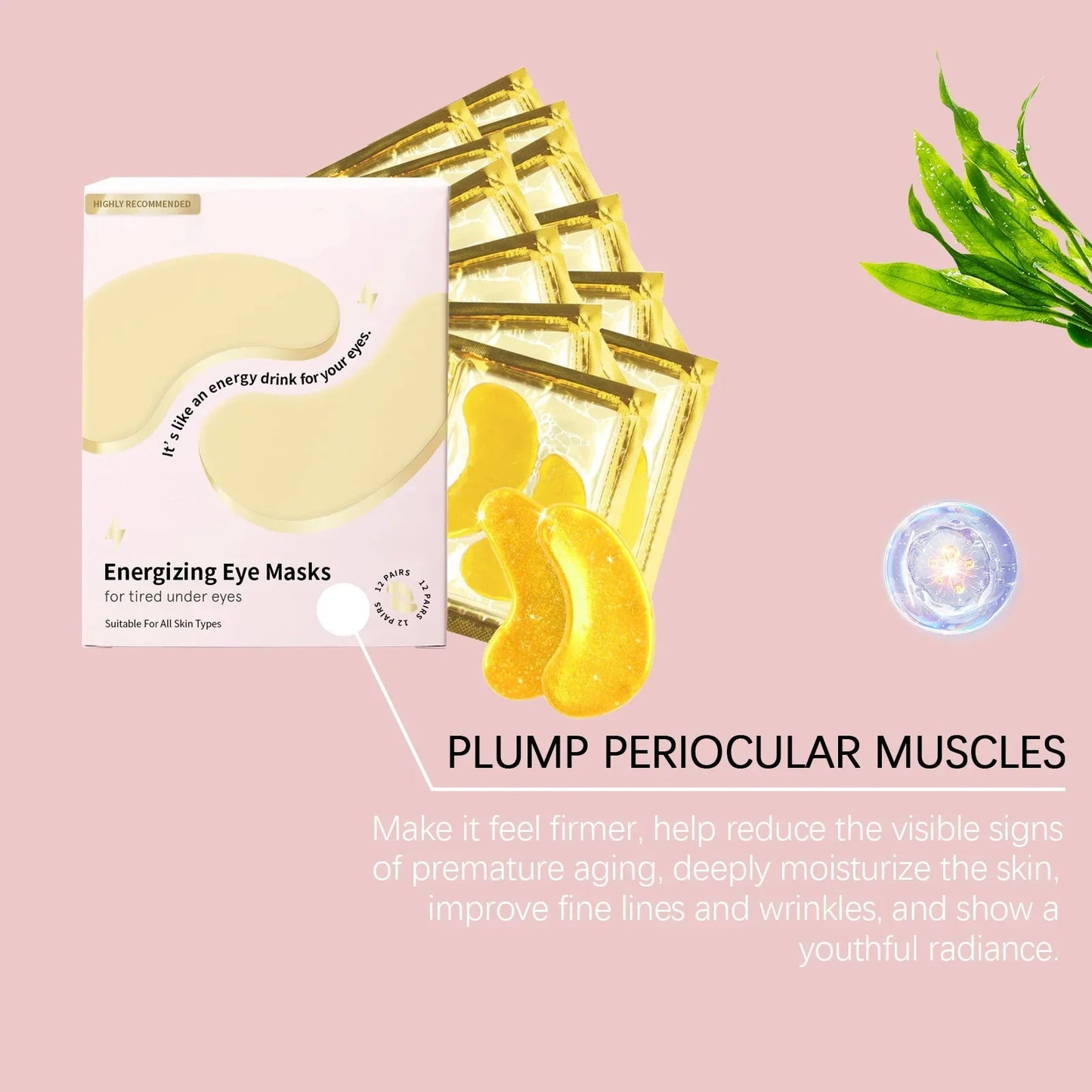 Crystal Eye Patches Anti Dark Circles Lifting Firming Eyes Bags Removal Fade Fine Lines Anti Wrinkle Aging Moisturizing Eye Mask