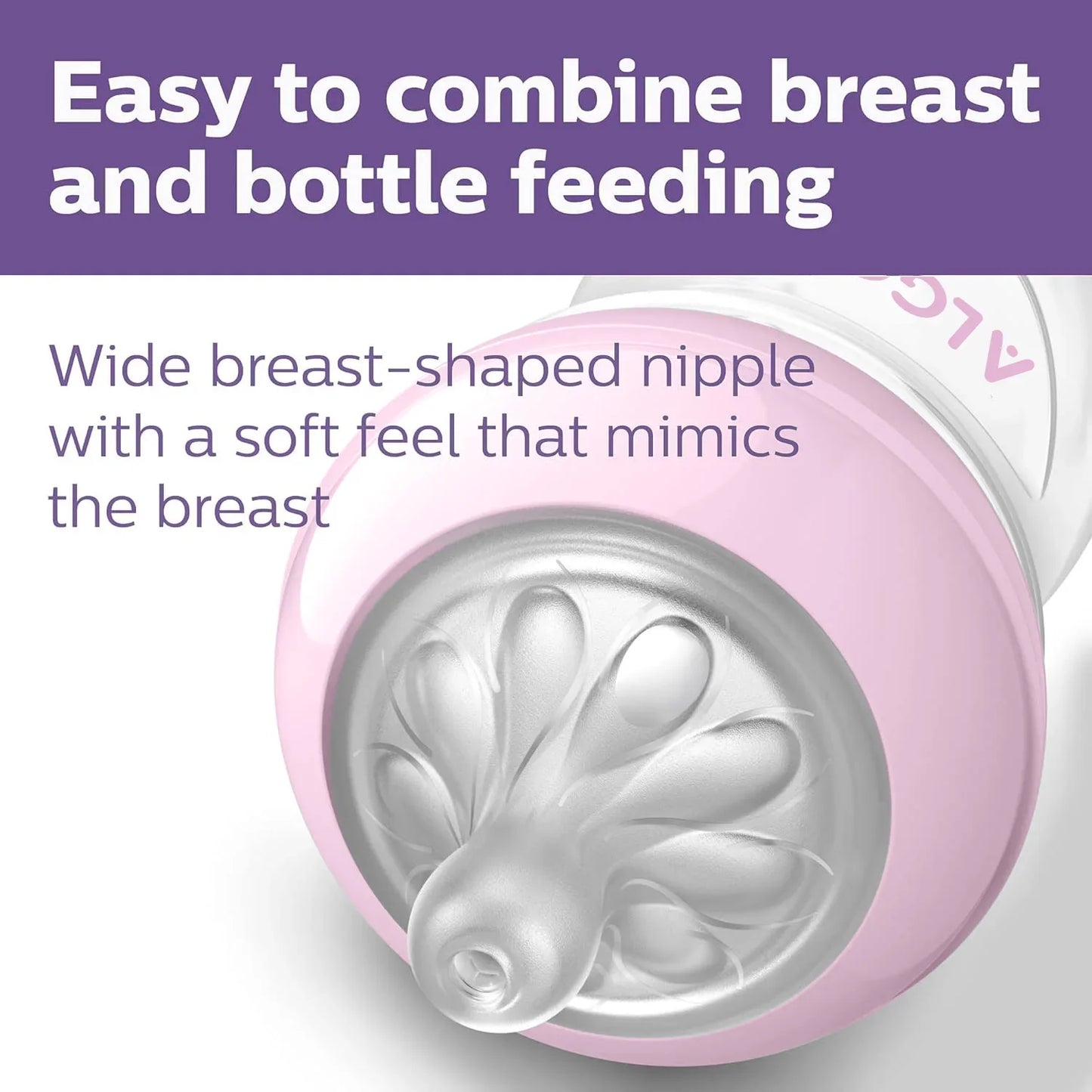 260ml Anti-Colic Baby Bottle – Curved Design, High Heat Resistance, Leakproof, BPA-Free, for 0–6 Months