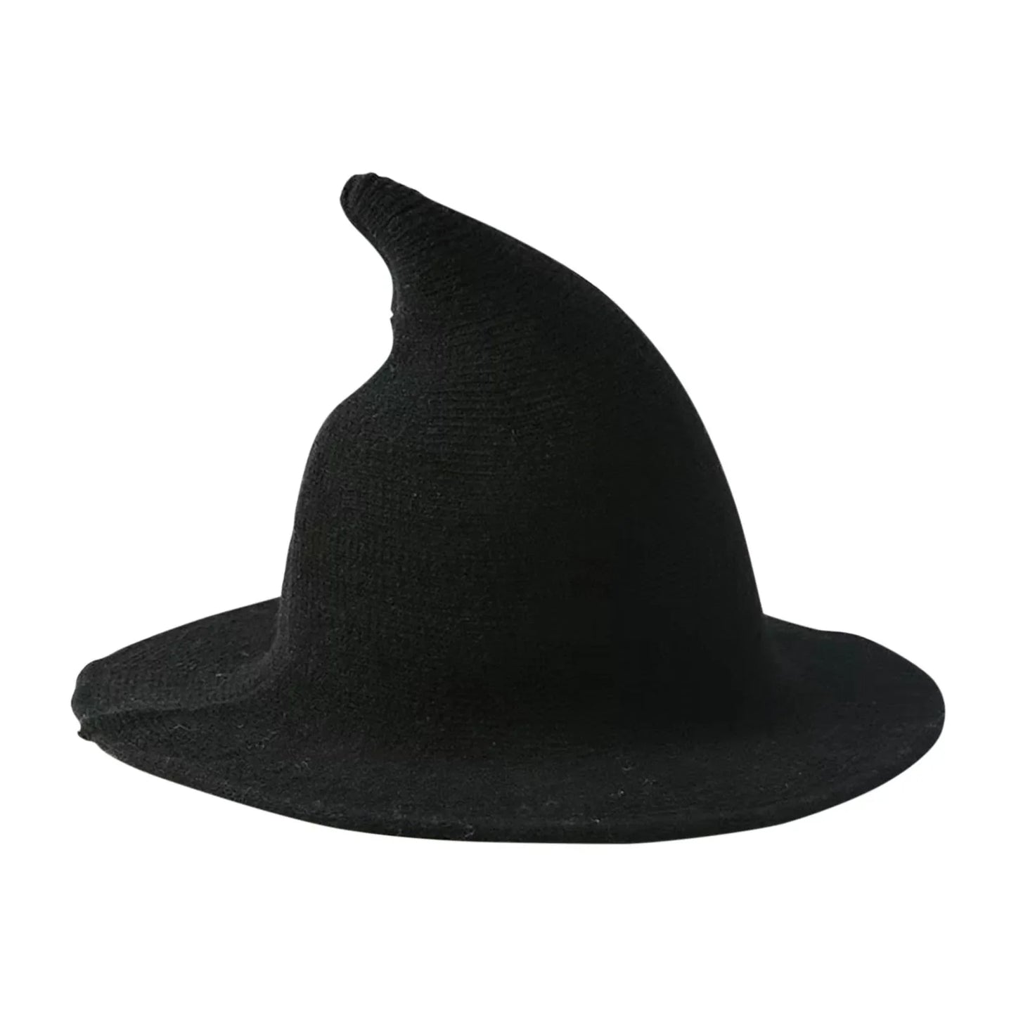 Foldable Women’s Witch Hat – Warm Crochet Pointed Winter Costume Hat for Halloween, Festivals & Cosplay Accessories