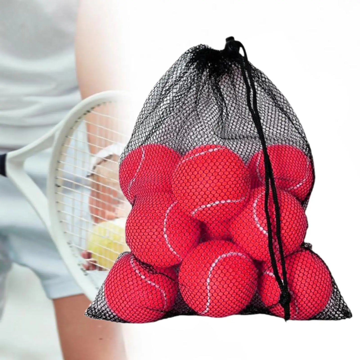 Avichic™ 12-Piece Professional Tennis Balls Set – Durable Training Balls with Drawstring Bag for Indoor & Outdoor Play
