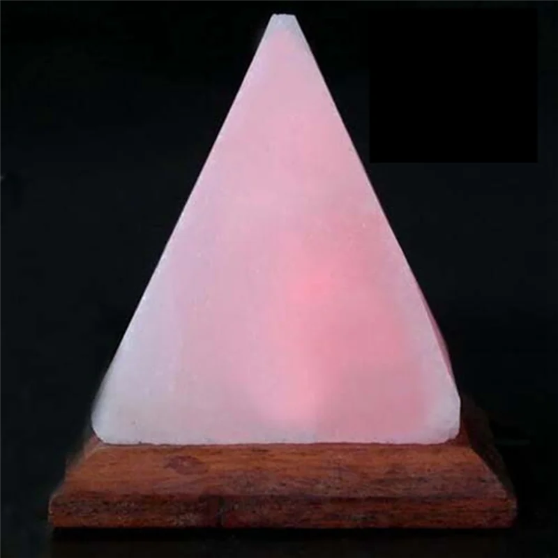 Himalayan Crystal Salt Lamp – USB LED Pyramid Lamp for Air Purifying, Mood Lighting & Home Decor