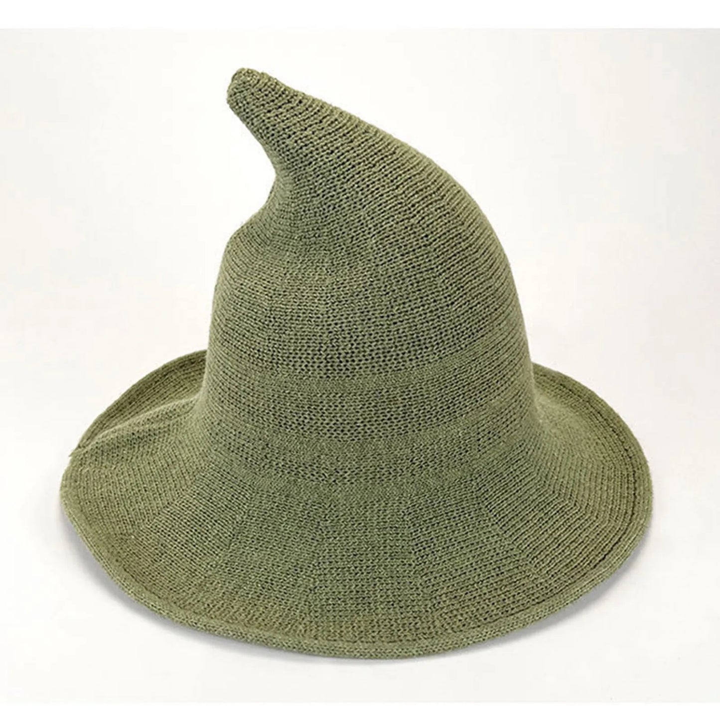 Foldable Women’s Witch Hat – Warm Crochet Pointed Winter Costume Hat for Halloween, Festivals & Cosplay Accessories