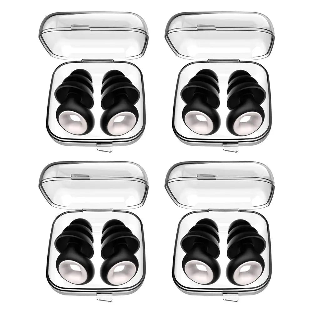 Avichic™ Silicone Noise-Cancelling Earplugs – Waterproof Earplugs for Swimming, Sleeping & Noise Isolation – Soft & Reusable