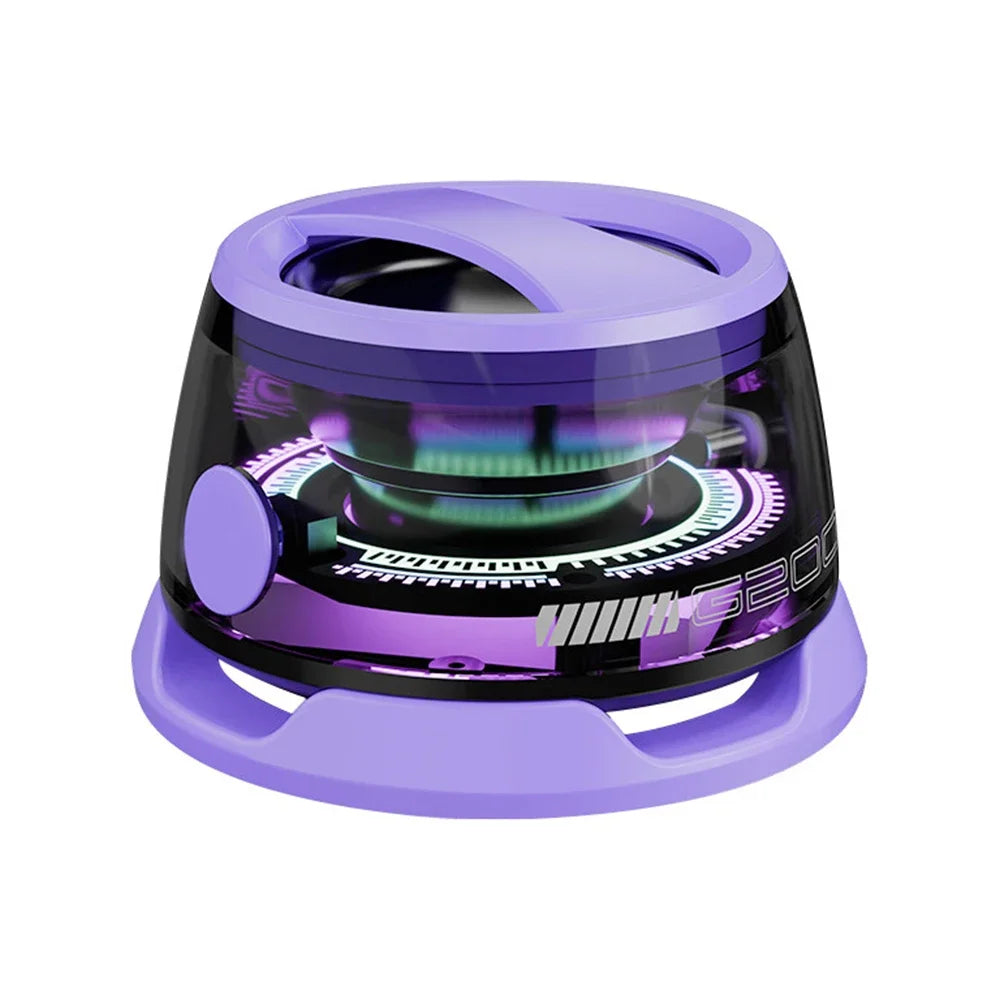 G200 Mini Bluetooth Speaker – RGB Light, Magnetic Mount, BT5.3, Wireless, 7H Playback, Phone Holder, Portable Sound Box