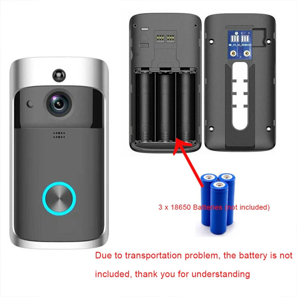 Wireless Battery Video Doorbell with Camera | Smart WiFi Doorbell with Two-Way Audio, Motion Detection, Person & Package Alerts | Easy Install