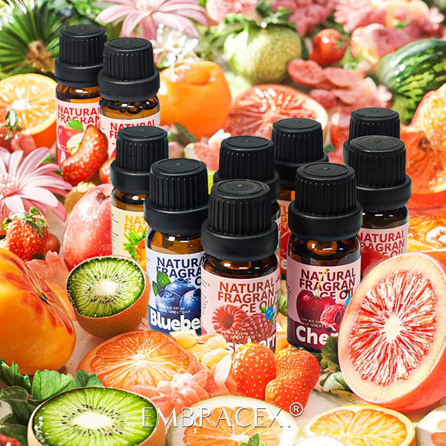 Fruit Essential Oil Set – 22 Types for Aromatherapy, Candle Making, Diffuser, Skincare, Massage & DIY Fragrance Blends