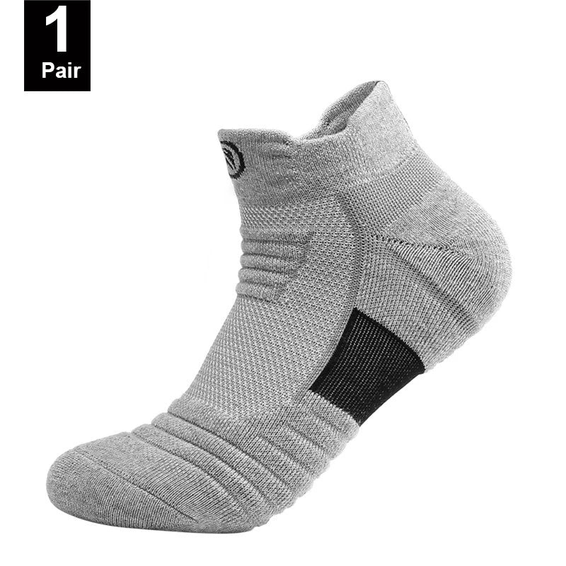 Men’s High-Elastic Sports Socks – Breathable Non-Slip Compression Tube Socks for Basketball, Cycling, Running, and Training