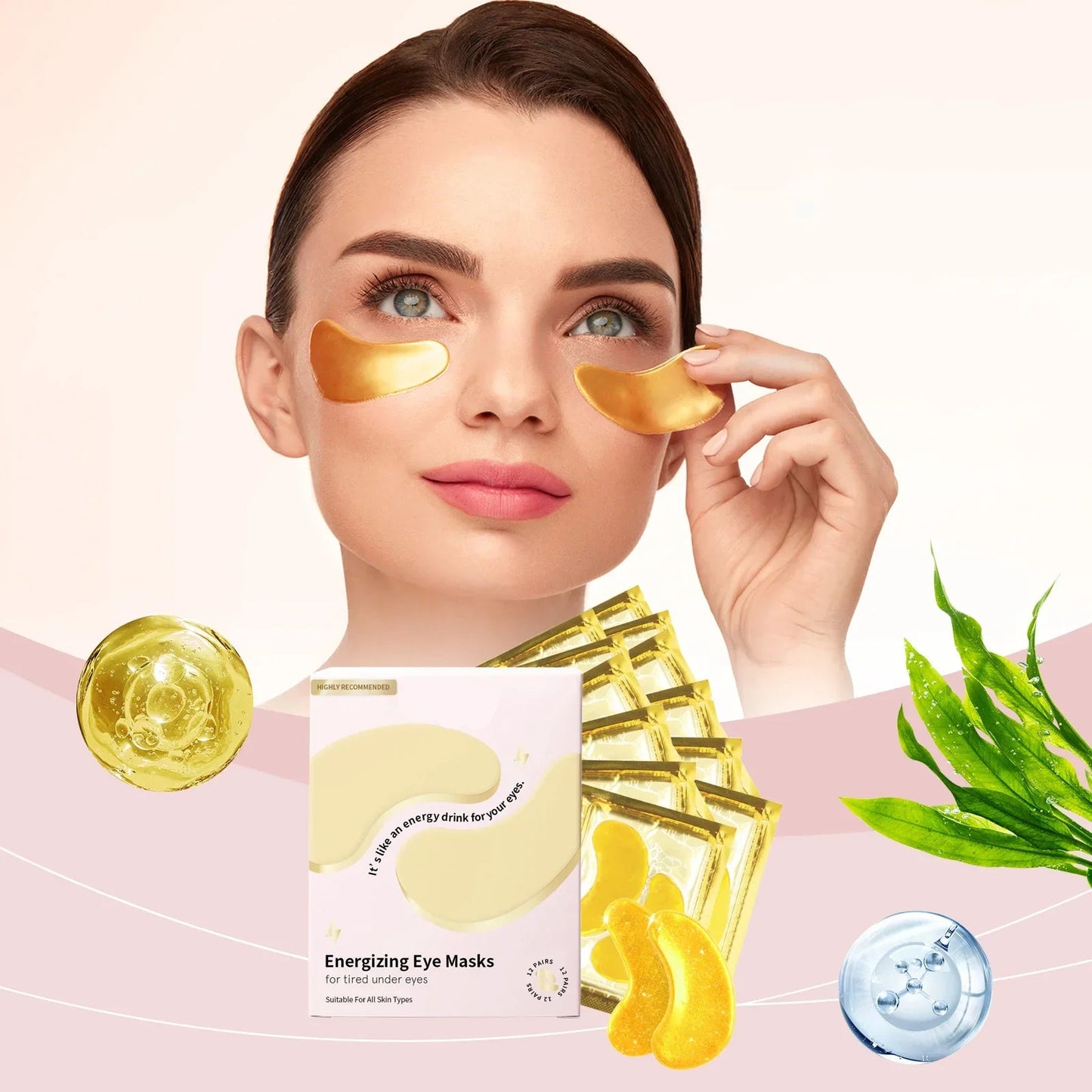 Crystal Eye Patches Anti Dark Circles Lifting Firming Eyes Bags Removal Fade Fine Lines Anti Wrinkle Aging Moisturizing Eye Mask