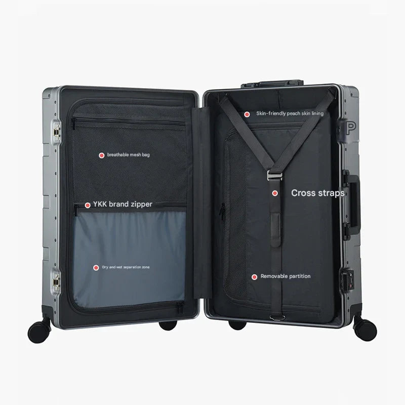 Full Aluminum Hardshell Suitcase – Pristina