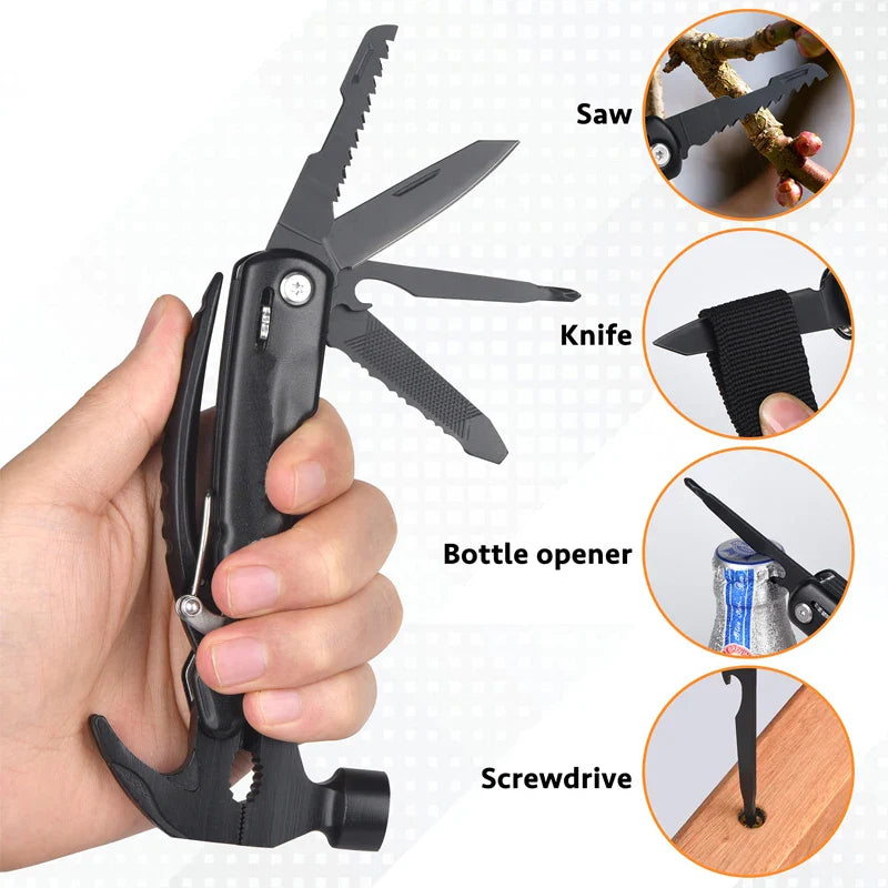 12-in-1 Multi-Purpose Survival Tool – Compact Outdoor Camping Gear, Unique Gifts for Men, Father’s Day & Christmas