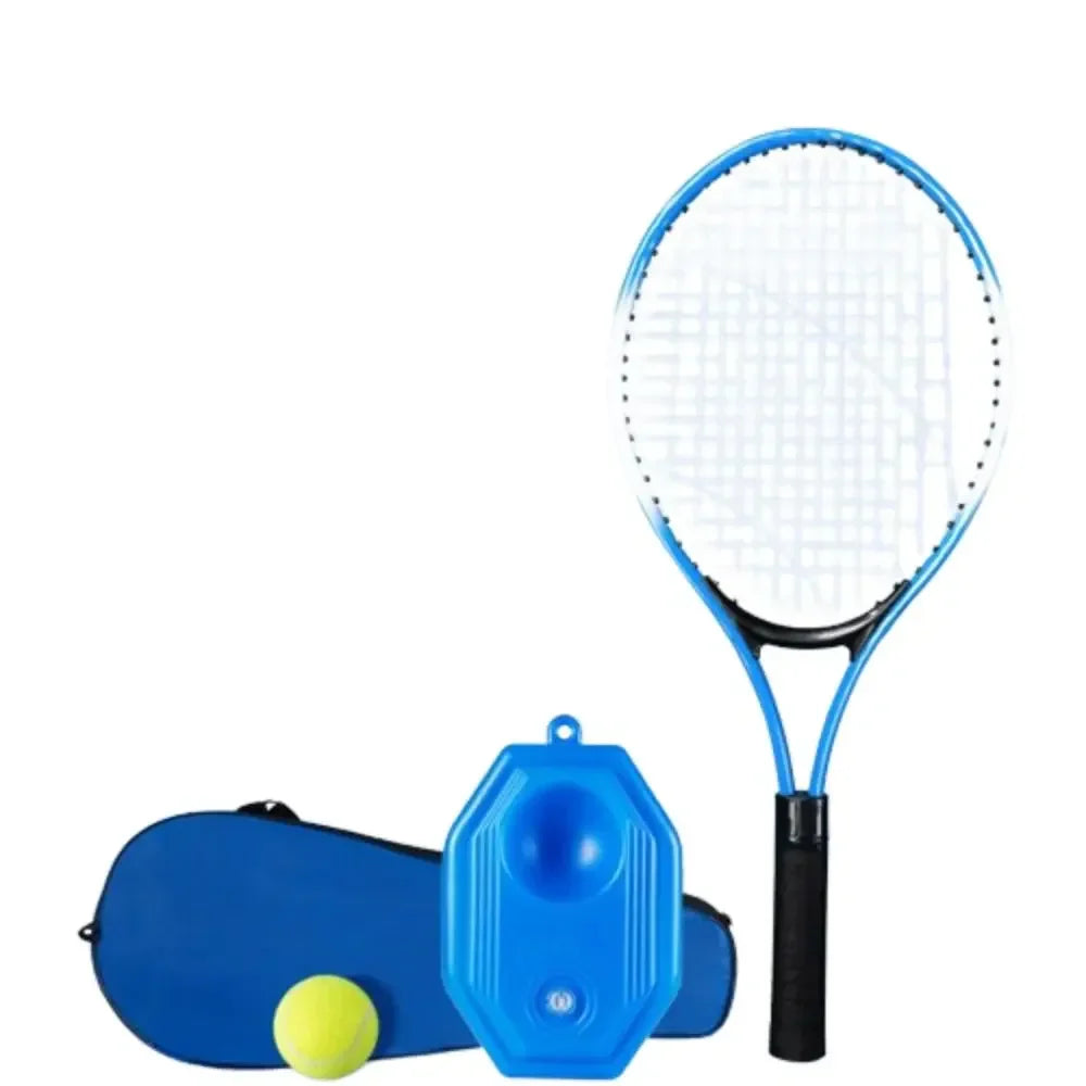 Kids Tennis Racket Set – Portable Shock-Absorbing Rebound Trainer for Outdoor Sports & Beginner Practice
